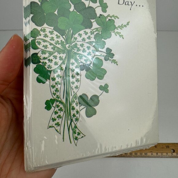 Sealed Vtg Saint St Patricks Pattys Day Greeting Cards w Envelopes Holiday Retro - Picture 8 of 11